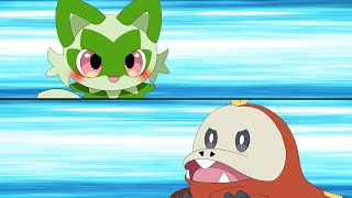 ニャオハとホゲータの華麗なる連携技！！｜ポケモンアニメ