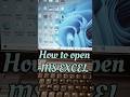 How to open Ms Excel || Ms Excel kaise open kare #excel #shorts #computer