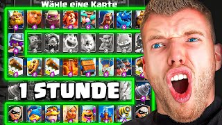 😱🤯ICH WÄHLE 1 STUNDE LANG *NUR* 1 KARTENREIHE... (Mega Auswahl Eskalation) | Clash Royale Deutsch