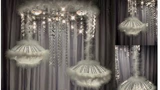 Wow! See How I Made a Amazing Glamorous LED DIY Chandelier On a Budget | Home Lighting Decor 2023