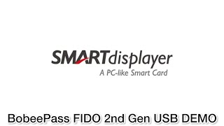 SDT BobeePass FIDO 2nd Gen USB demo