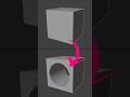 How to cut a hole in Blender #blender3d #3dmodeling #shorts