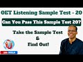 Edu Skills OET: Listening Sample Test -20(42 Questions) - Boost Your Score : OET Listening Made Easy