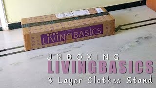 UnBoxing LivingBasics 3 Layer Clothes Stand