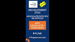 Wipro Recruitment 2022 | Associate | Officer | Sr.Officer | IT Job | Engineering Job