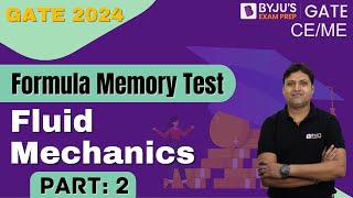 Fluid Mechanics for GATE 2024 | Civil/Mechanical Engineering | FM Formula's (Part-2) | BYJU'S GATE