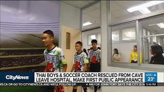 Thai boys describe rescue after release from hospital