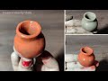 Amazing technique make handmade miniature clay pot || how to make mini pot without pottery wheel