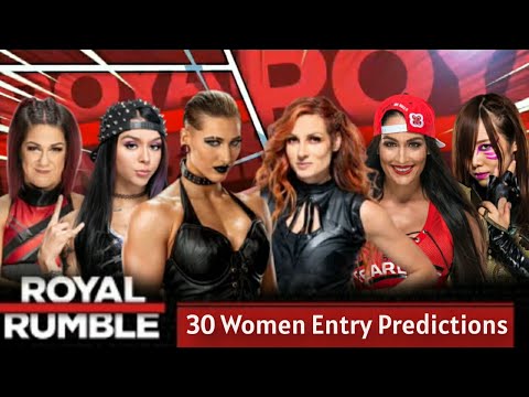 WWE 30 WOMEN ROYAL RUMBLE ENTRY PREDICTIONS | 2023 - YouTube