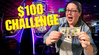 I Tried The $100 Slot Machine Challenge!