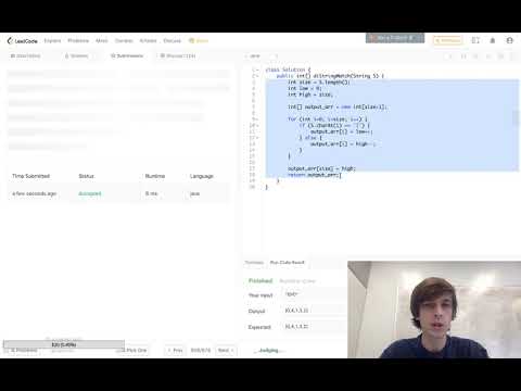 LeetCode DI String Match Solution Explained - Java - YouTube