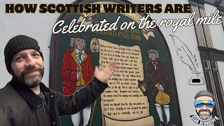 How Scottish writers are celebrated in the royal mile.