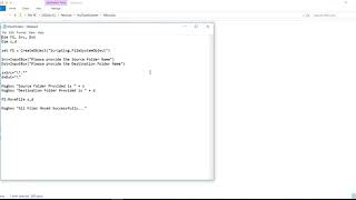 Moving Files Using VBScript - Option 1