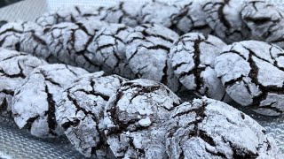 Chocolate Crinkle Cookies || Zebra Cookies/ How To Make Chewy Crinkle Cookies/ S