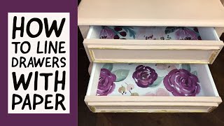 How To Line Drawers With Paper