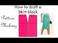 How to make a skirt block from scratch! //Pattern Making