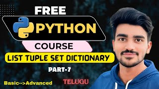 Python Lists, Tuples, Sets, Dictionaries Explained | Python Data Structures Tutorial (Telugu)