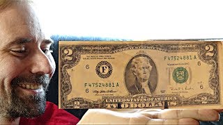 US 2 dollar bill 1995 Rotating