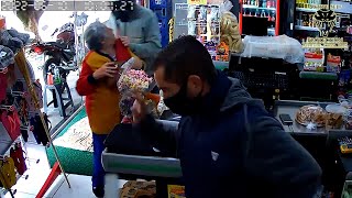 Local Shop Owner Comes To The Fight Prepared