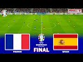 FRANCE vs SPAIN - UEFA EURO 2024 FINAL - Full Match & All Goals | eFootball PES Gameplay PC