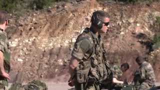 U.S. Marines Fire French Weapons - French Marines Train U.S. Marines With French Weaponry