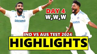 India vs Australia 4th Test Day 4 Highlights 2024 | IND vs AUS