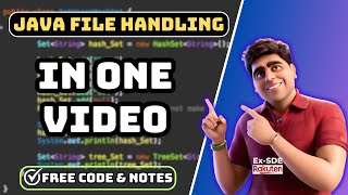 🔥 Complete Java File Handling In Just One Video : Full Simple Tutorial