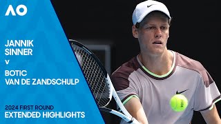 Jannik Sinner v Botic Van de Zandschulp Extended Highlights | Australian Open 2024 First Round