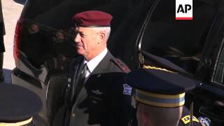 Israeli Chief of the Army and Minister of Defence of Slovakia arrive for talks