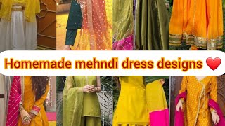 Simple,beautiful homemade mehndi dress designs|mehndi dress design 2023|mayo dress|Ayesha's Stylisng