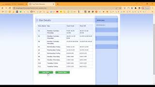 Exam Timetable Generator in PHP
