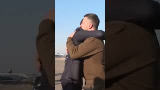 Rishi Sunak welcomes to Volodymyr Zelensky at Stansted  #shorts