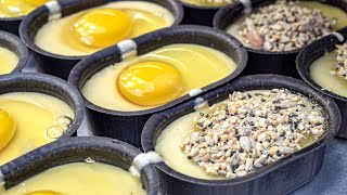 Stuffed Egg Bread with almonds, peanuts, and sunflower seeds│Korean Street Food