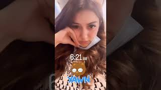 Hansika Motwani Feeling Tired And Sleepy Yawning Time New Video