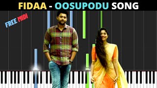 Oosupodu Piano cover | Fidaa || Varun Tej, Sai Pallavi || Sekhar Kammula