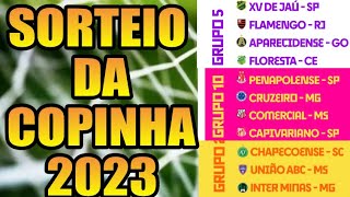 SORTEIO DA COPINHA 2023 -  SORTEIO DA COPINHA - JOGOS DA COPINHA 2023 - GRUPOS DA COPINHA 2023