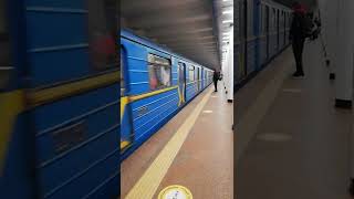 Metro train at Svyatoshyn station in Kiev. #kiev  #ukraine  #metro  #metropolitan  #svyatoshyn