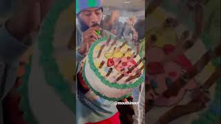 Smoking blunts out of a birthday cake