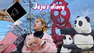 Jeju diary ep 2. 🎀 ( 2nd day Itinerary+ shops + airport *back home )  🐼🍜🧳✈️