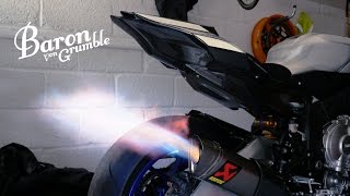 Akraprovic R1M Exhaust and Carbon Yamaha Strippage