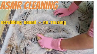 ASMR Scrubbing Tiled Floor/Scrubbing \u0026 Brushing No Talking