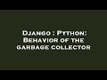 Django : Python: Behavior of the garbage collector