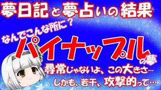 【夢日記】なぜこんなところに？本当にパイナップルなのか！？夢占いの結果はいかに…！？【夢占い　夢診断　ゆっくり解説】