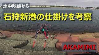 【北海道の釣り／水中映像】石狩新港の仕掛けを考察