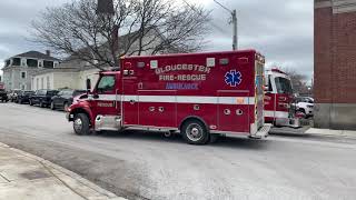 Gloucester FD Rescue 1 and Gloucester Police Unit 86 Responding