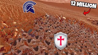 12 Million SPARTANS and CRUSADER KNIGHTS Arena Battle! - Ultimate Epic Battle Simulator 2 UEBS 2