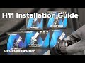 H11 H8 H9 LED Bulbs installation guide: Novsight H11 LED headlight