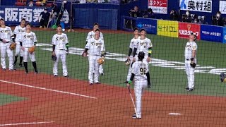 2023開幕戦！阪神・筒井コーチのキャッチャーフライにみんな注目！2回目で成功のシートノック締めに拍手！2023/03/31 阪神タイガース