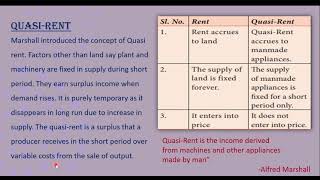 Quasi rent