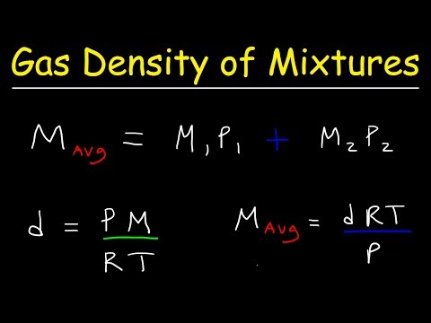Gas Density & Average Molar Mass of a Gaseous Mixture, Mole Fraction & Partial Pressure Gas Density & Average Molar Mass of a Gaseous Mixture, Mole Fraction & Partial Pressure